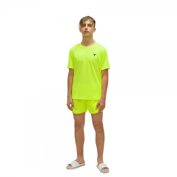 Мъжки eкип от жълта тениска и жълти къси панталони Reptile - SM-2B491